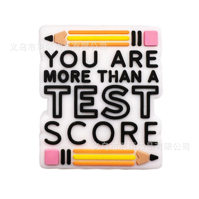 Wholesale 50pcs Cartoon Glue Silicone Beads Bracelet Necklace Pen Beads Accessories Loose Beads